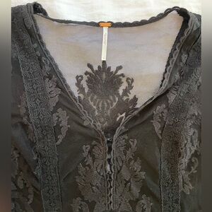 Black Lace Long Sleeve Free People Dress